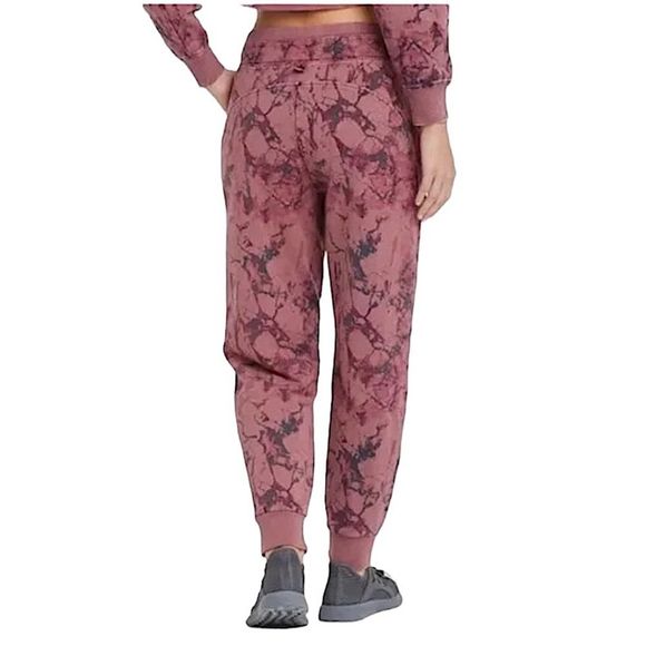 JoyLab Crushed Berry Relaxed Fit Sweatshirt & Mid-Rise Terry Jogger Pants Set - Picture 8 of 9